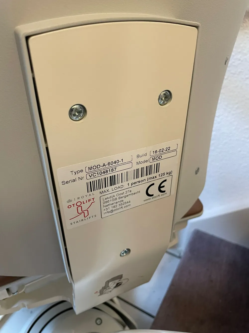 Treppenlift Otolift MOD-A-6040-1 – Selbstabbau erforderlich